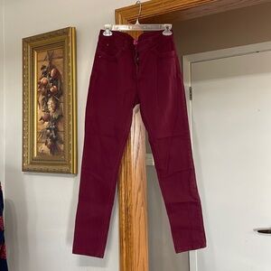 Women’s Sz 14 Burgundy/ Pink  Jeans